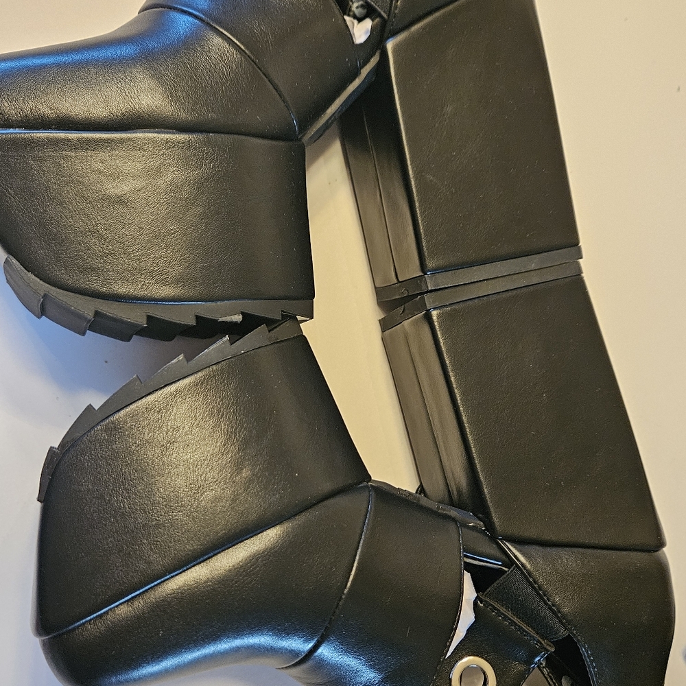 Lamoda by Dolls Kill Black Barbarian Platform Knee-High Boots - Picture 8 of 8